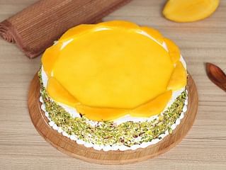 Round Shaped Mango Cake Round Shaped Mango Cake